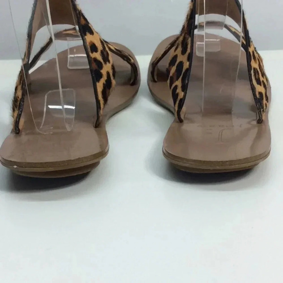 J. BY J. Crew Leopard 🐆 Suede Flat Sandals - Picture 5 of 8